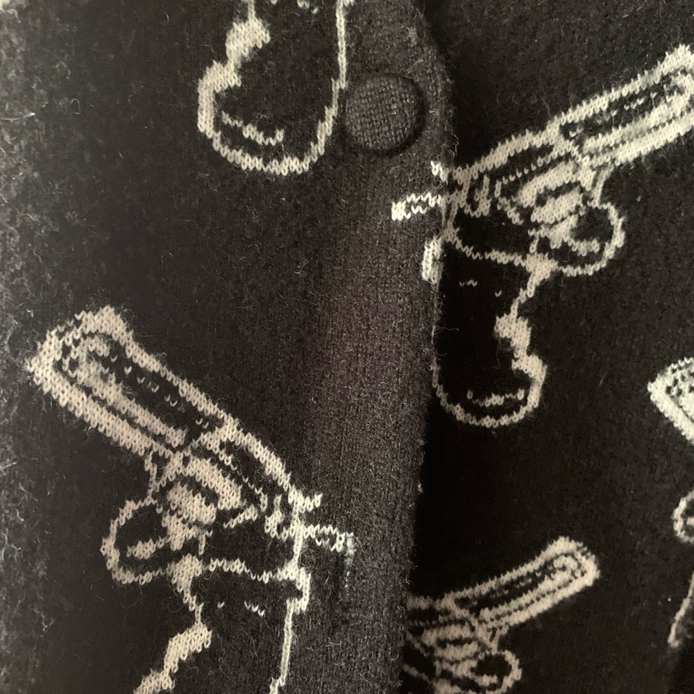 YSL gun pop black white long sleeve cardigan - Picture 5 of 5